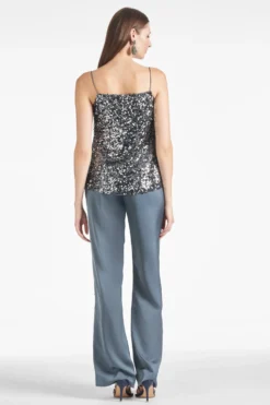 Tuxedo Sequin Alli Pant - Gunmetal -Cheap The Simply Dress Store ALLIPANT JESSETOP GUNMETAL BACK scaled