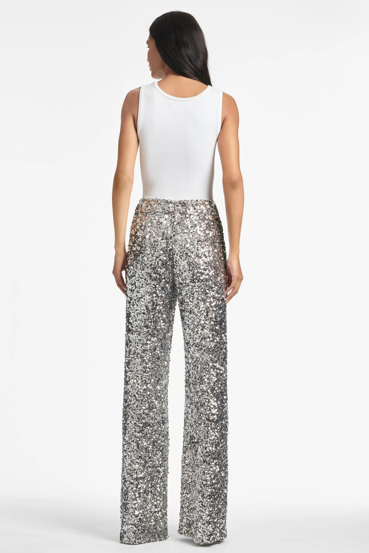Alli Pant - Silver Sequins 3 Alli Pant - Silver Sequins - Image 3