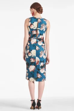 Anna Dress - Teal Garden -Cheap The Simply Dress Store ANNADRESS TEALGARDEN BACK scaled