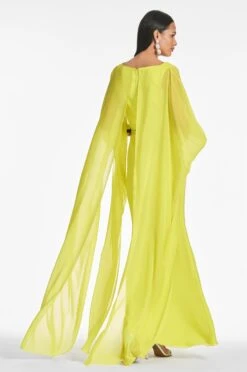 Aphrodite Gown - Neon Limeade -Cheap The Simply Dress Store APHRODITEGOWN NEONLIMEADE BACK