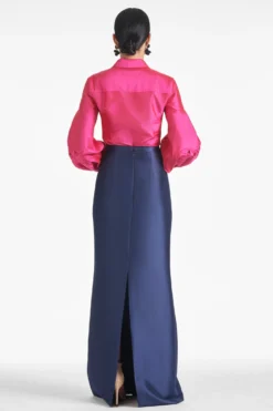 Isolde Skirt - Night Sky -Cheap The Simply Dress Store ASTORTOP ISOLDESKIRT FUCHSIA NIGHTSKY BACK scaled