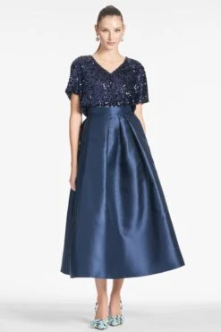 Bette Top - Night Sky -Cheap The Simply Dress Store BETTETOP LEIGHTONSKIRT NAVY FRONT