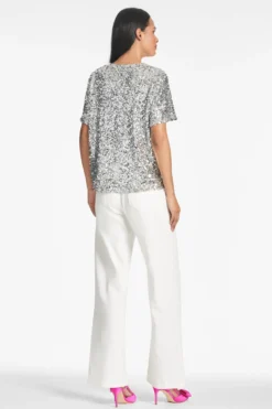 Bette Top - Silver 8 Bette Top - Silver -Cheap The Simply Dress Store BETTETOP SILVER BACK scaled