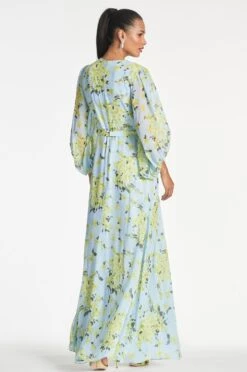 Bianca Gown - Sky Citrine Floral -Cheap The Simply Dress Store BIANCAGOWN SKYCITRINEFLORAL BACK d277f89a 12fd 4a7b 97c5 e329c7fd3e25