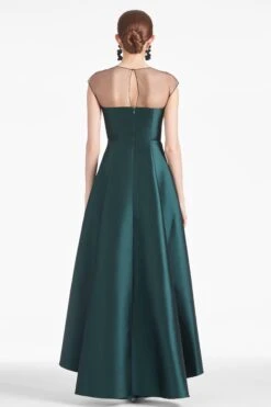 Blakely Gown - Forest Green -Cheap The Simply Dress Store BLAKELYGOWN FORESTGREEN BACK