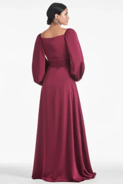 Bryant Gown - Garnet 5 Bryant Gown - Garnet -Cheap The Simply Dress Store BRYANTGOWN GARNET BACK scaled