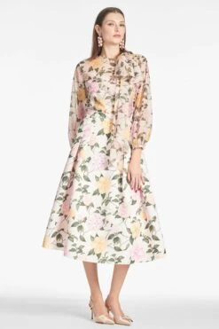 Lydia Skirt - Pink Lemonade Bouquet -Cheap The Simply Dress Store CHARLOTTETOP LYDIASKIRT PINKLEMONADEBOUQUET FRONT3 3250f1a5 47bf 46aa bfd2 219a65bec3a5