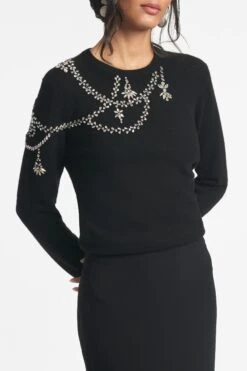 Cheap The Simply Dress Store -Cheap The Simply Dress Store CHARMAINESWEATER BLACK DETAIL
