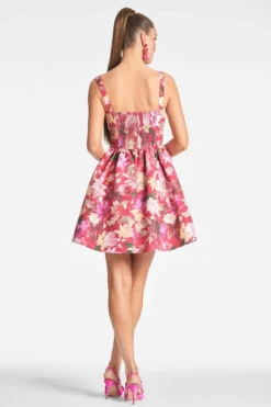 Cora Dress - Deep Pink Dahlia -Cheap The Simply Dress Store CORADRESS DEEPINKDAHLIA BACK scaled
