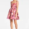 Cora Dress - Deep Pink Dahlia
