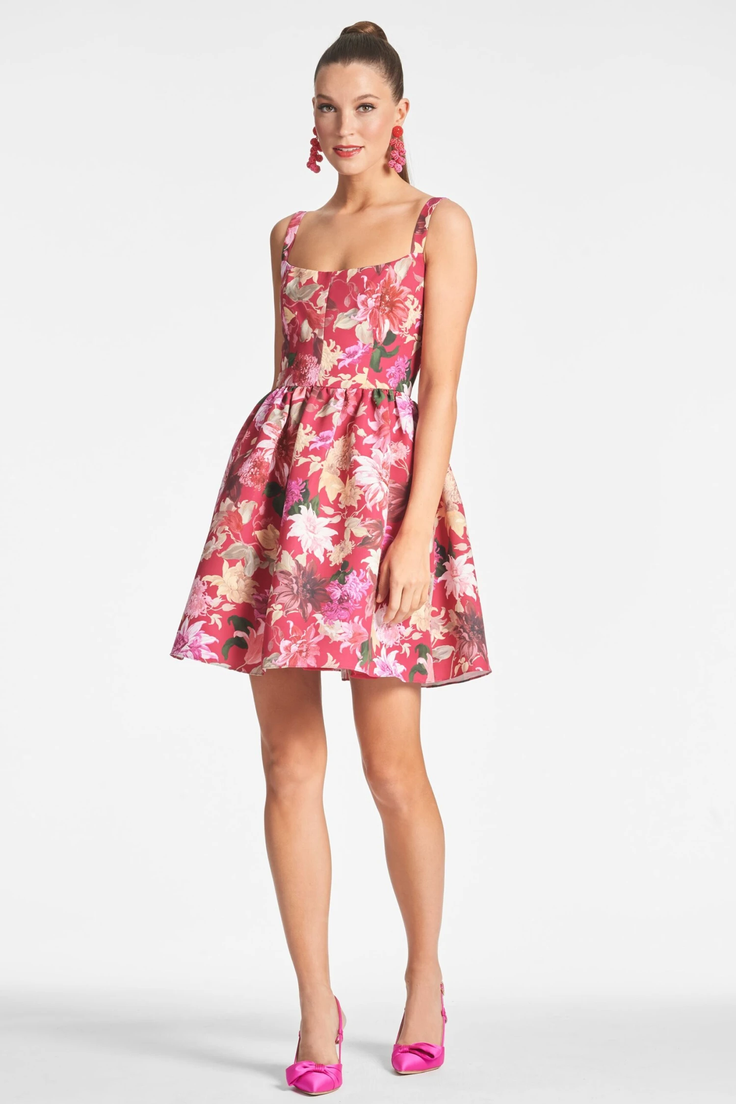 Cora Dress - Deep Pink Dahlia 1 Cora Dress - Deep Pink Dahlia