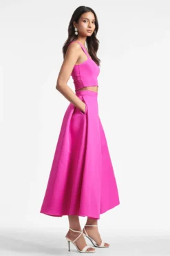 Leighton Skirt - Cerise -Cheap The Simply Dress Store DARCYTOP LEIGHTONSKIRT CERISE SIDE2 a1d10c0b 491d 4bf6 bcc9 04332a5349a1 scaled