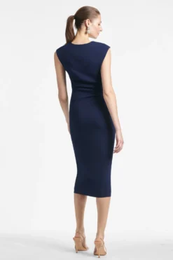 Diana Dress - Navy 5 Diana Dress - Navy -Cheap The Simply Dress Store DIANADRESS NAVY BACK scaled