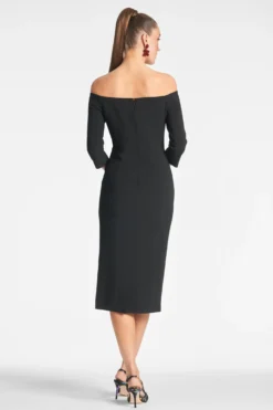 Fatima Dress - Noir Bouquet -Cheap The Simply Dress Store FATIMADRESS NOIRBOUQUET BACK scaled