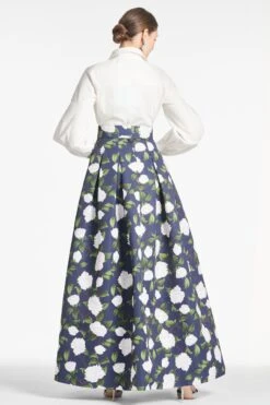 Florence Gown - Navy/Ivory Moonlit Garden -Cheap The Simply Dress Store FLORENCEGOWN NAVYIVORYMOONLITGARDEN BACK