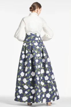 Florence Gown - Navy/Ivory Moonlit Garden -Cheap The Simply Dress Store FLORENCEGOWN NAVYIVORYMOONLITGARDEN BACK scaled