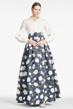 Florence Gown - Navy/Ivory Moonlit Garden