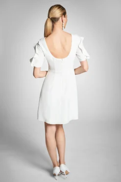 Harper Dress - Off White -Cheap The Simply Dress Store HarperDress Ivory Back scaled