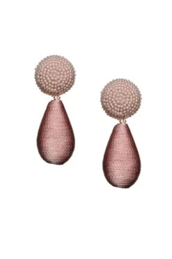 Lottie Earrings - Smooth Beads / Thread -Cheap The Simply Dress Store J20E43 LOTTIEEARRING GUAVA FAWN