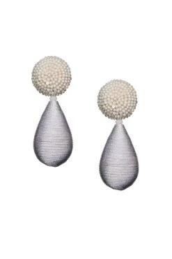 Lottie Earrings - Smooth Beads / Thread -Cheap The Simply Dress Store J20E43 LOTTIEEARRING IVORY
