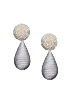 Lottie Earrings - Smooth Beads / Thread -Cheap The Simply Dress Store J20E43 LOTTIEEARRING IVORY scaled