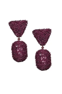 Chrystie Earrings - Metallic Faceted Beads -Cheap The Simply Dress Store J20E93 CHRYSTIEEARRING METALLICMAGENTA
