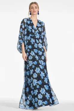 Jenny Gown - Ocean Blue Magnolia -Cheap The Simply Dress Store JENNYGOWN OCEANBLUEMAGNOLIA FRONT2 scaled