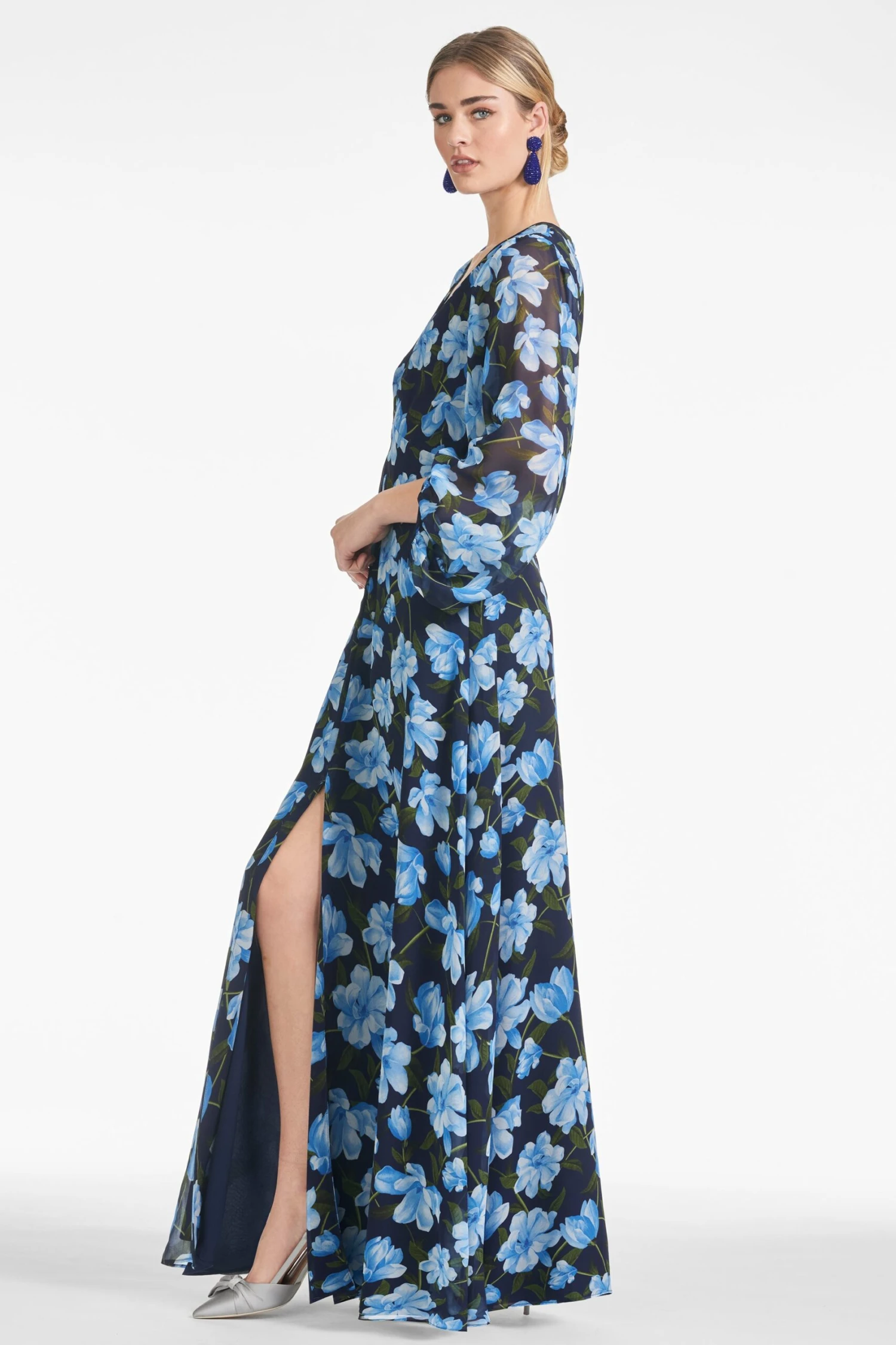 Jenny Gown - Ocean Blue Magnolia 2 Jenny Gown - Ocean Blue Magnolia - Image 2