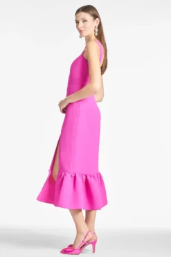 Laura Dress - Cerise 6 Laura Dress - Cerise -Cheap The Simply Dress Store LAURADRESS CERISE SIDE scaled