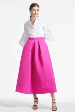 Leighton Skirt - Cerise -Cheap The Simply Dress Store LEIGHTONSKIRT CERISE FRONT2