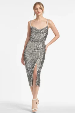 Leta Top - Silver -Cheap The Simply Dress Store LETATOP TALISASKIRT SILVER FRONT scaled