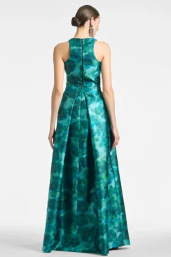 Lexie Top - Emerald Watercolor Floral -Cheap The Simply Dress Store LEXIETOP AVASKIRT EMERALDWATERCOLORFLORAL BACK scaled