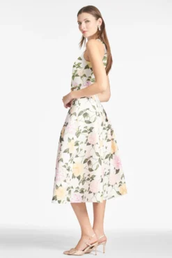 Lexie Top - Pink Lemonade Bouquet -Cheap The Simply Dress Store LEXIETOP LYDIASKIRT PINKLEMONADEBOUQUET SIDE scaled