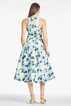 Lexie Top - Sky Citrine Peonies -Cheap The Simply Dress Store LEXIETOP LYDIASKIRT SKYCITRINEFLORAL BACK2