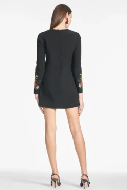 Lily Dress - Noir Bouquet -Cheap The Simply Dress Store LILLYDRESS NOIRBOUQUET BACK2 scaled