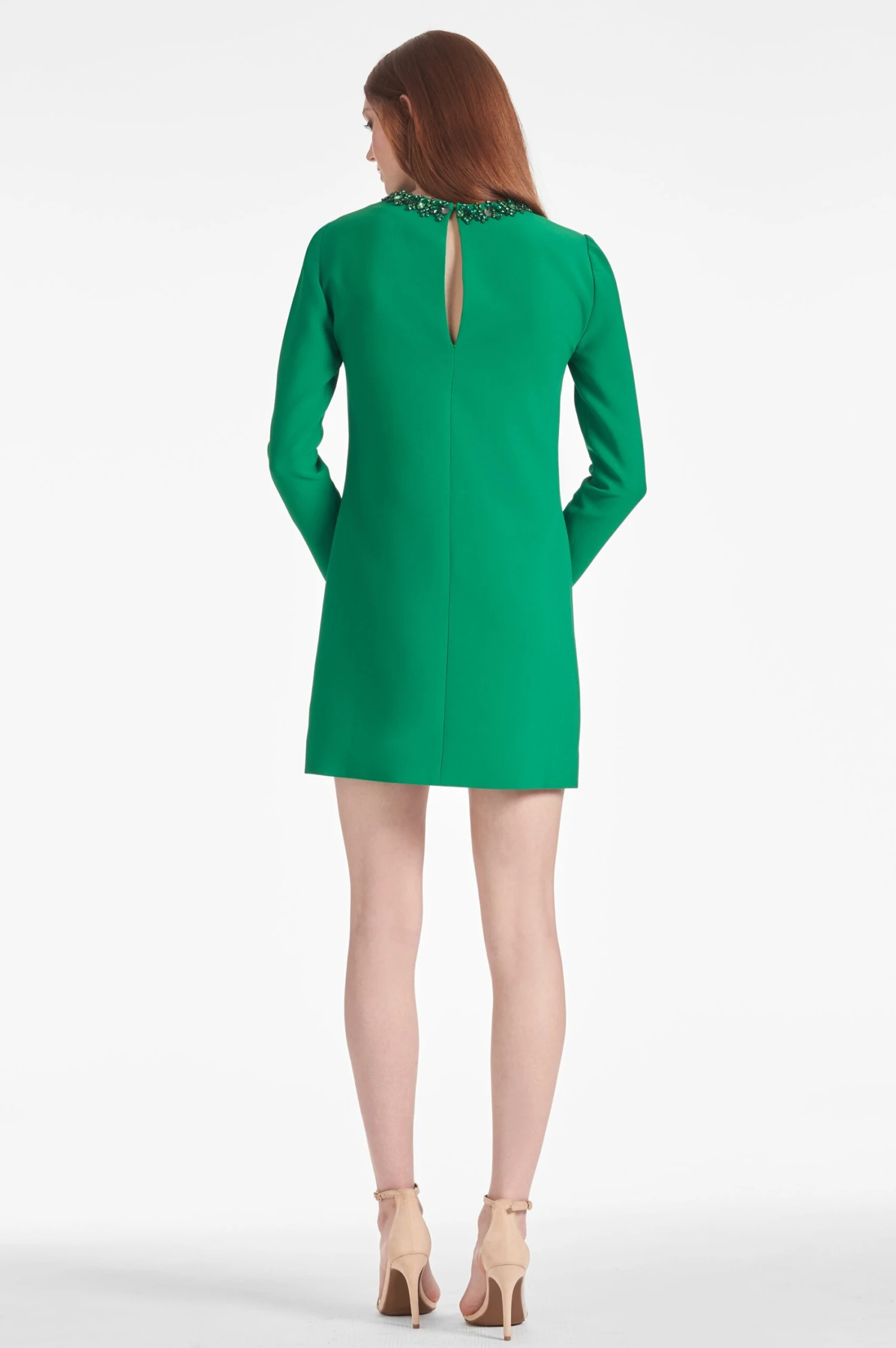 Embellished Lily Dress - Cadmium Green 4 Embellished Lily Dress - Cadmium Green - Image 4