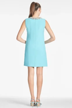 Liz Dress - Swiss Blue -Cheap The Simply Dress Store LIZDRESS SWISSBLUE BACK scaled