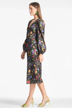 Lola Dress - Noir Wildflower -Cheap The Simply Dress Store LOLADRESS NOIRWILDFLOWER SIDE scaled