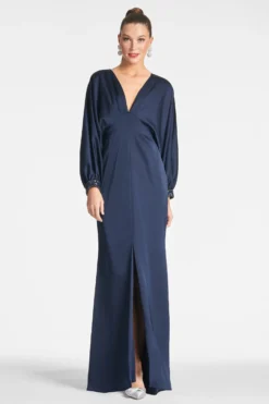 Maia Gown - Midnight -Cheap The Simply Dress Store MAIAGOWN MIDNIGHT FRONT scaled