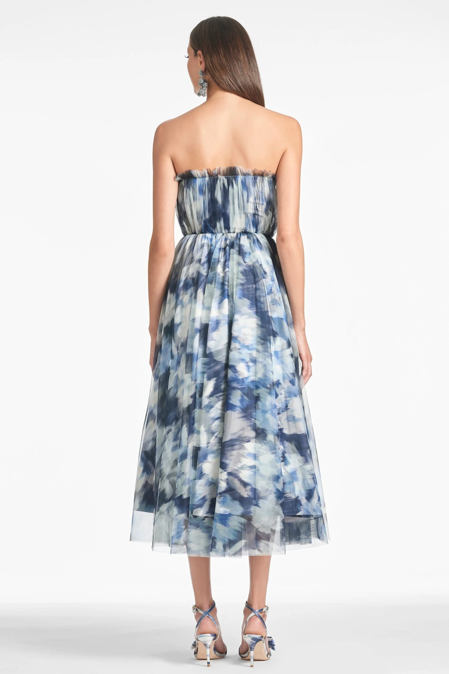 Marni Dress - Blue Ikat Floral 4 Marni Dress - Blue Ikat Floral - Image 4