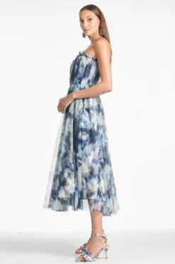 Marni Dress - Blue Ikat Floral 7 Marni Dress - Blue Ikat Floral -Cheap The Simply Dress Store MARNIDRESS BLUEIKATFLORAL SIDE