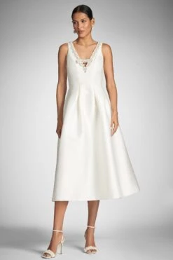 Millie Dress - Off White -Cheap The Simply Dress Store MILLIEDRESS OFFWHITE FRONT