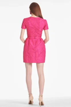 Rue Dress - Fuchsia -Cheap The Simply Dress Store RUEDRESS FUCHSIA BACK scaled