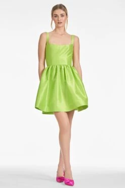 Samira Dress - Electric Lime 6 Samira Dress - Electric Lime -Cheap The Simply Dress Store SAMIRADRESS ELECTRICLIME FRONT2