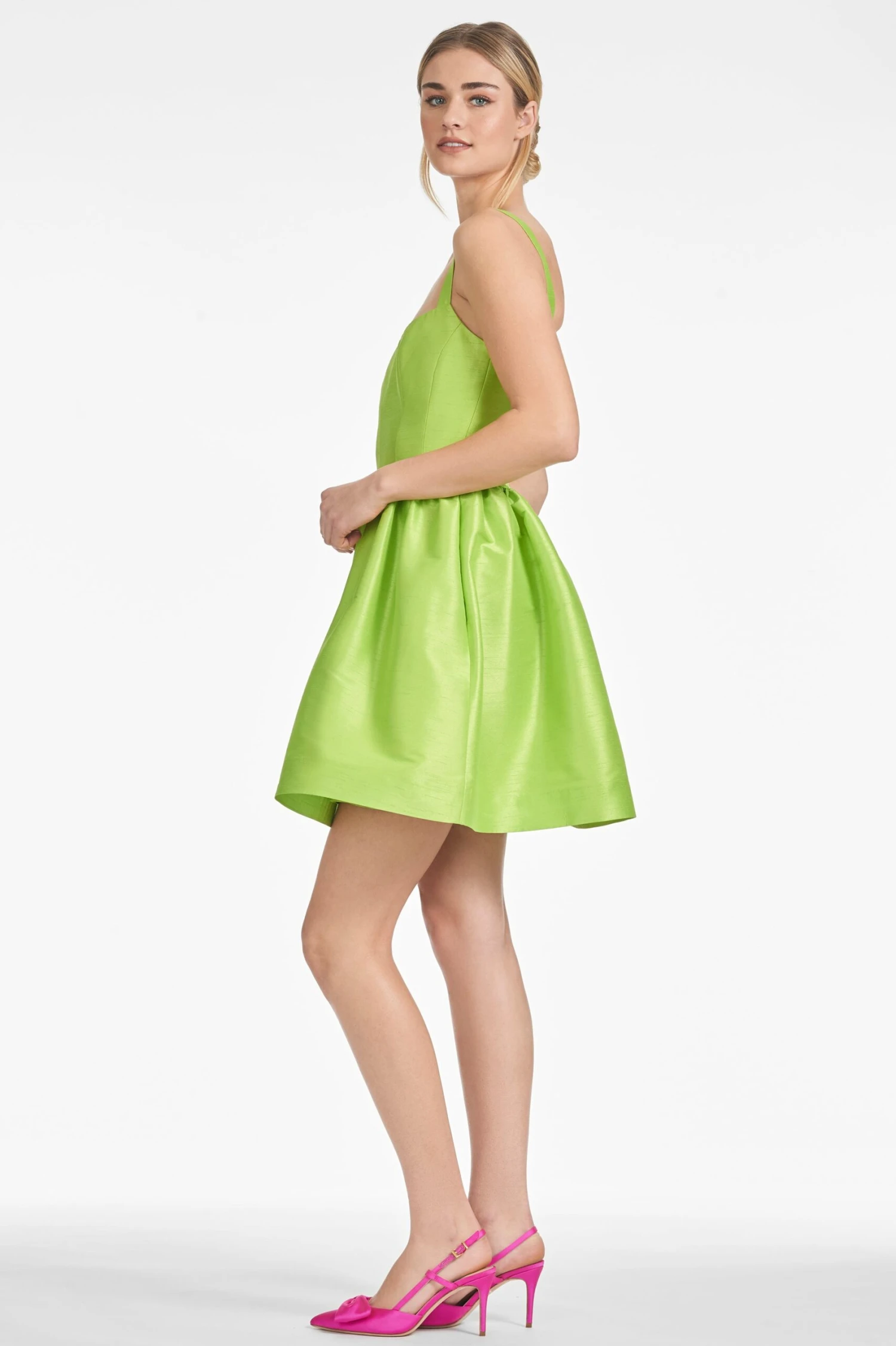 Samira Dress - Electric Lime 2 Samira Dress - Electric Lime - Image 2