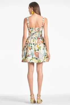 Samira Dress - Giorno Giardino -Cheap The Simply Dress Store SAMIRADRESS OROGIARDINO BACK scaled