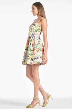Samira Dress - Giorno Giardino -Cheap The Simply Dress Store SAMIRADRESS OROGIARDINO SIDE scaled