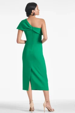 Sandra Dress - Cadmium Green -Cheap The Simply Dress Store SANDRADRESS CADMIUMGREEN BACK scaled