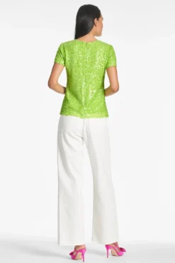 Veronica Top - Electric Lime -Cheap The Simply Dress Store SARATOP GREEN BACK scaled
