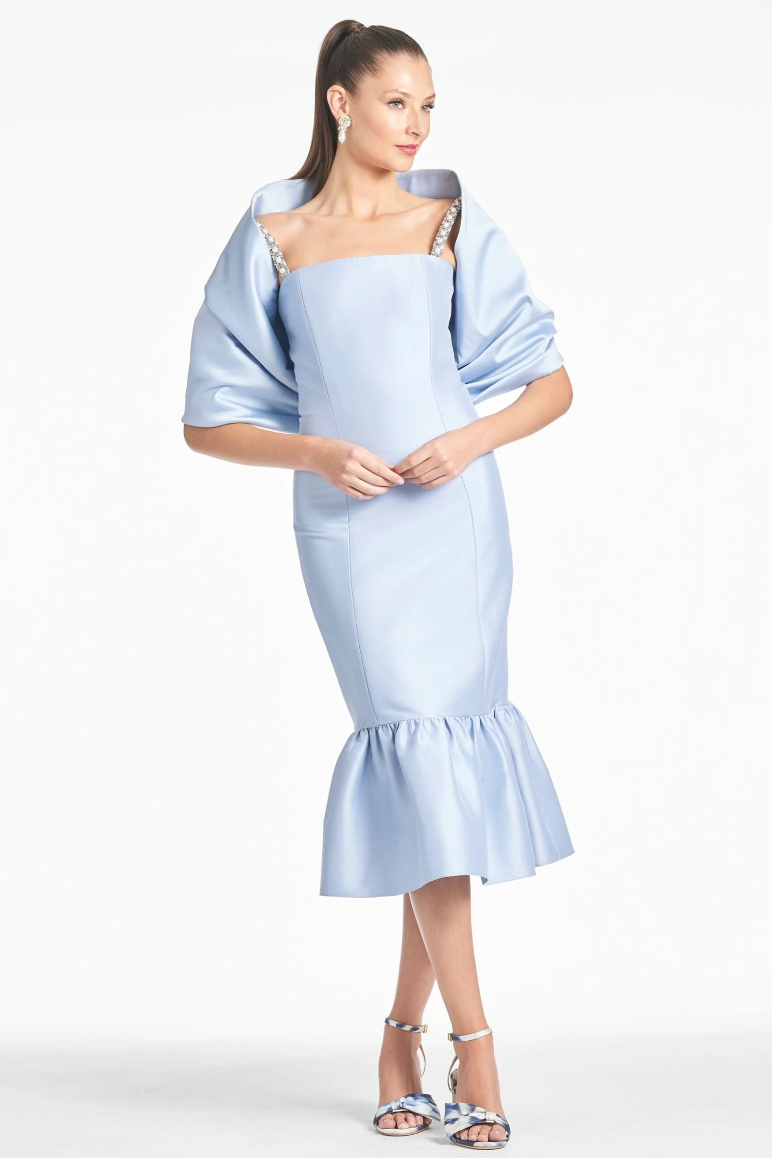 The Hug Shawl - Glacial Blue 1 The Hug Shawl - Glacial Blue